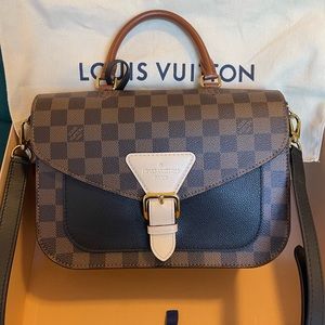 Louis Vuitton Brown Damier Eben Beaumarchais Handbag